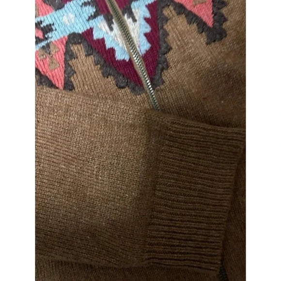 Vintage Christopher & Banks western zip up cardigan size XL - Picture 4 of 8